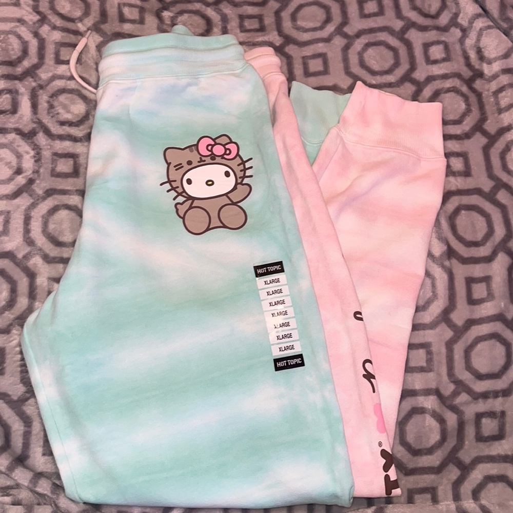 Brand new hello kitty fleece joggers